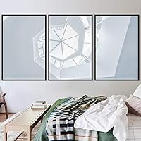 3 Piece Framed Canvas Wall Art Abstract Cool Line Canvas Prints Home Artwork Decoration for Living Room,Bedroom - 16