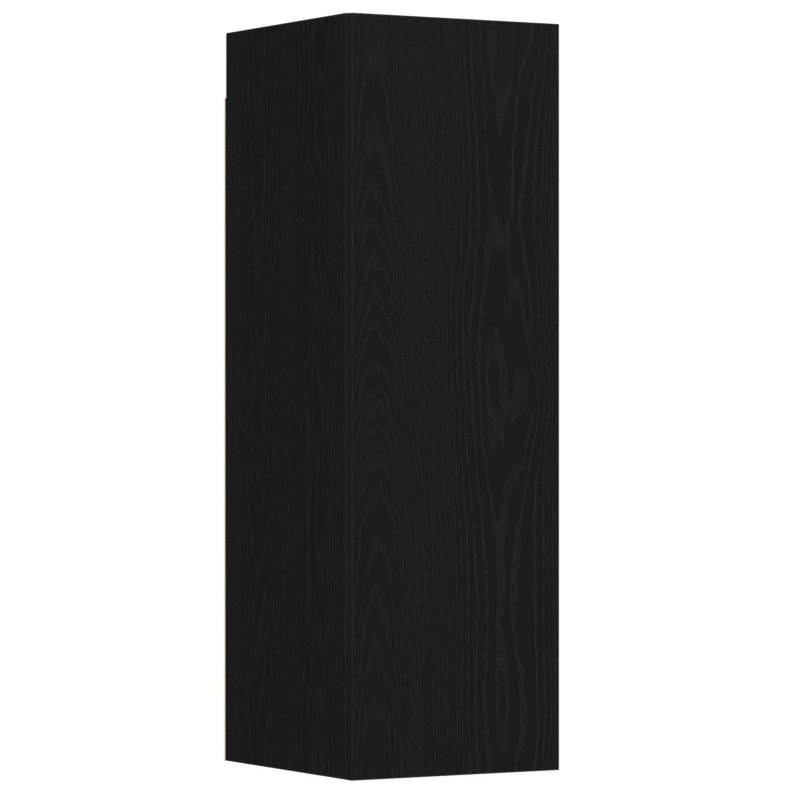 3-częściowy zestaw szafek pod telewizor o wyglądzie czarnego dębu, 130,5 x 30 x 140 cm, montaż ścienny, nowoczesne wzornictwo do salonu, zajmujący mało miejsca regał na media