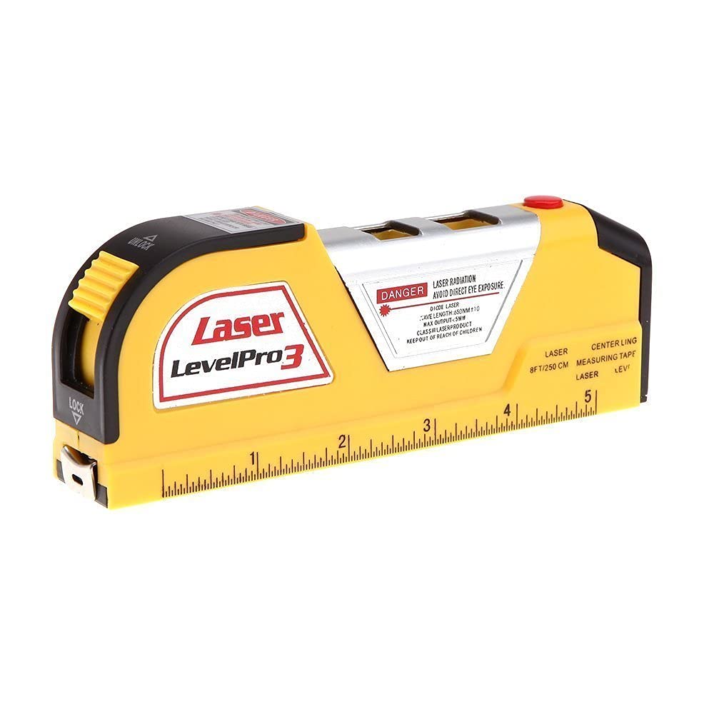8FT 2. 5m Measuring Tape Laser Level Pro3 Measuring Equipment with 2 Way Level Bubbles and Laser Power On/Off nivel laser (B097C52RMX) Amazon Price History, Amazon Price Tracker