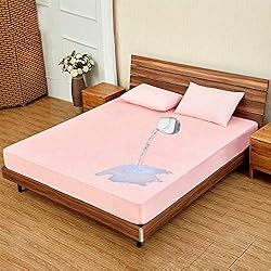Colchón Rosen King Size YMOMG Bamboo King Size Fundas para Cubrecolchón Impermeable Protección-100% Impermeable Fundas para Cubrecolchón, Colchón Antialérgico Transpirable (Rosado,Crib 71x132+25cm)