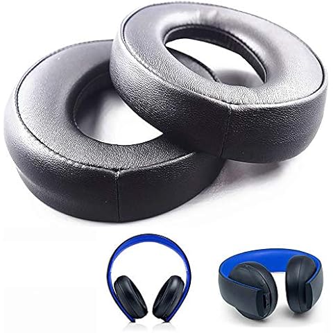 Replacement Ear Pads Cushions, Headphone Pillows Earpads Compatible for Sony PS3 PS4 Gold Wireless Playstation 3 Playstation 4 CECHYA-0083 Stereo 7.1 Virtual Surround Headphones Cover