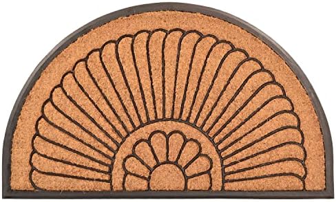 NoTrax, Crescent, Rubber-Backed Natural Coir Doormat, Entry Mat for Indoor or Outdoor Use, 24"x39", C04 (C04S2439CR)