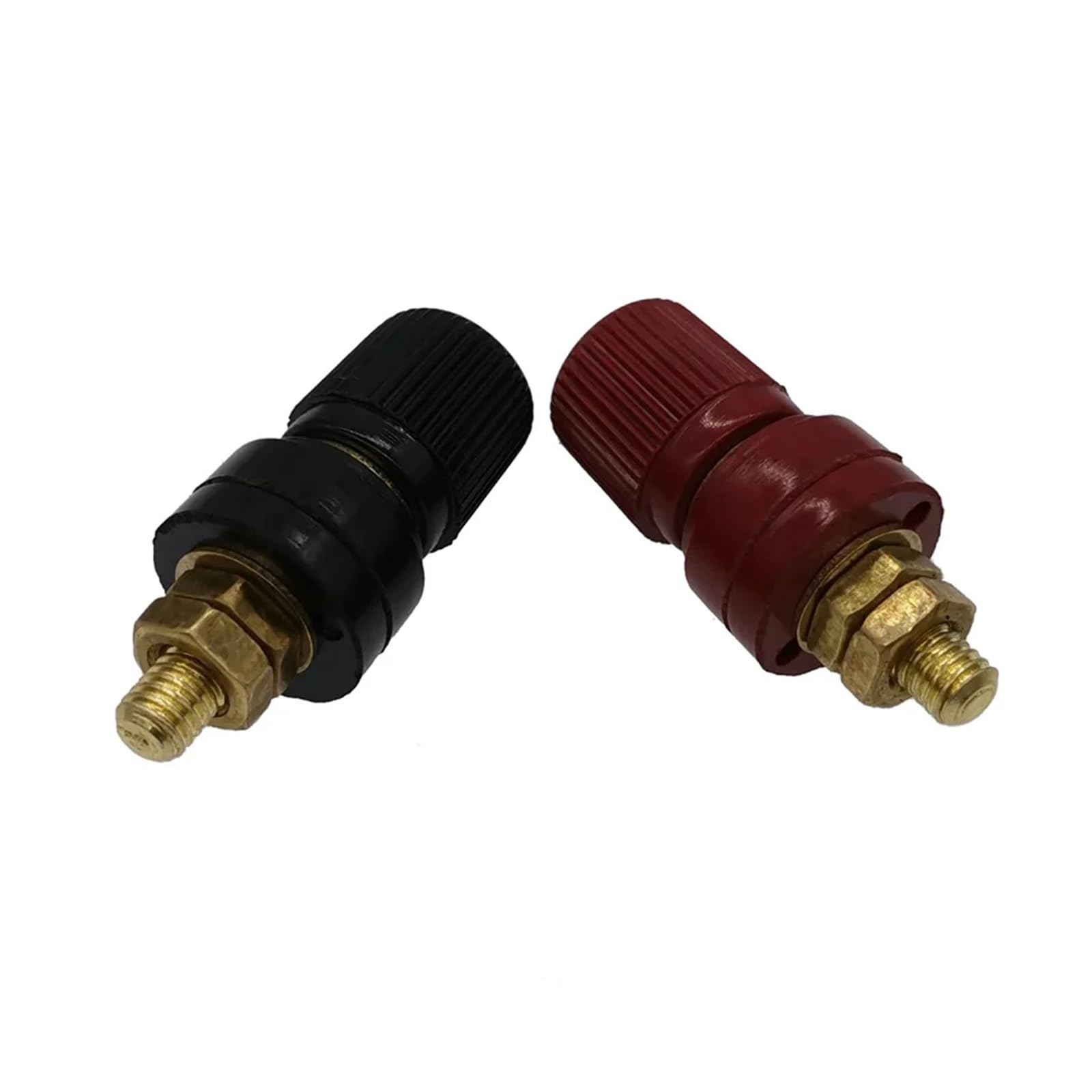 Lot de 20 borniers en laiton rouge et noir de 6 mm - Bornes d'alimentation - Pour machine à souder - Onduleur - Connecteur de poteau (M6 noir)