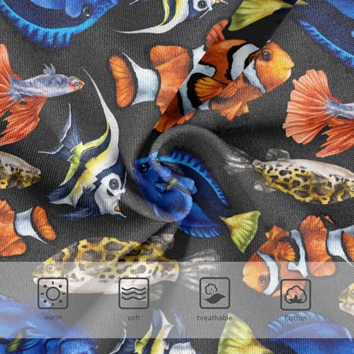 Little Girls' Soft Cotton Underwear Kids Breathable Comfort Marine Tropical Fish Panties Briefs Toddler3