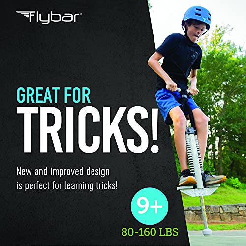Image of Flybar Master Pogo Stick for Kids Ages 9+, 80-160 lbs - Easy Grip Handles - Active Exercise Toy for Tweens & Teens - Outdoor Toy with Non-Slip Foot Pegs for Boys and Girls - No Assembly Needed