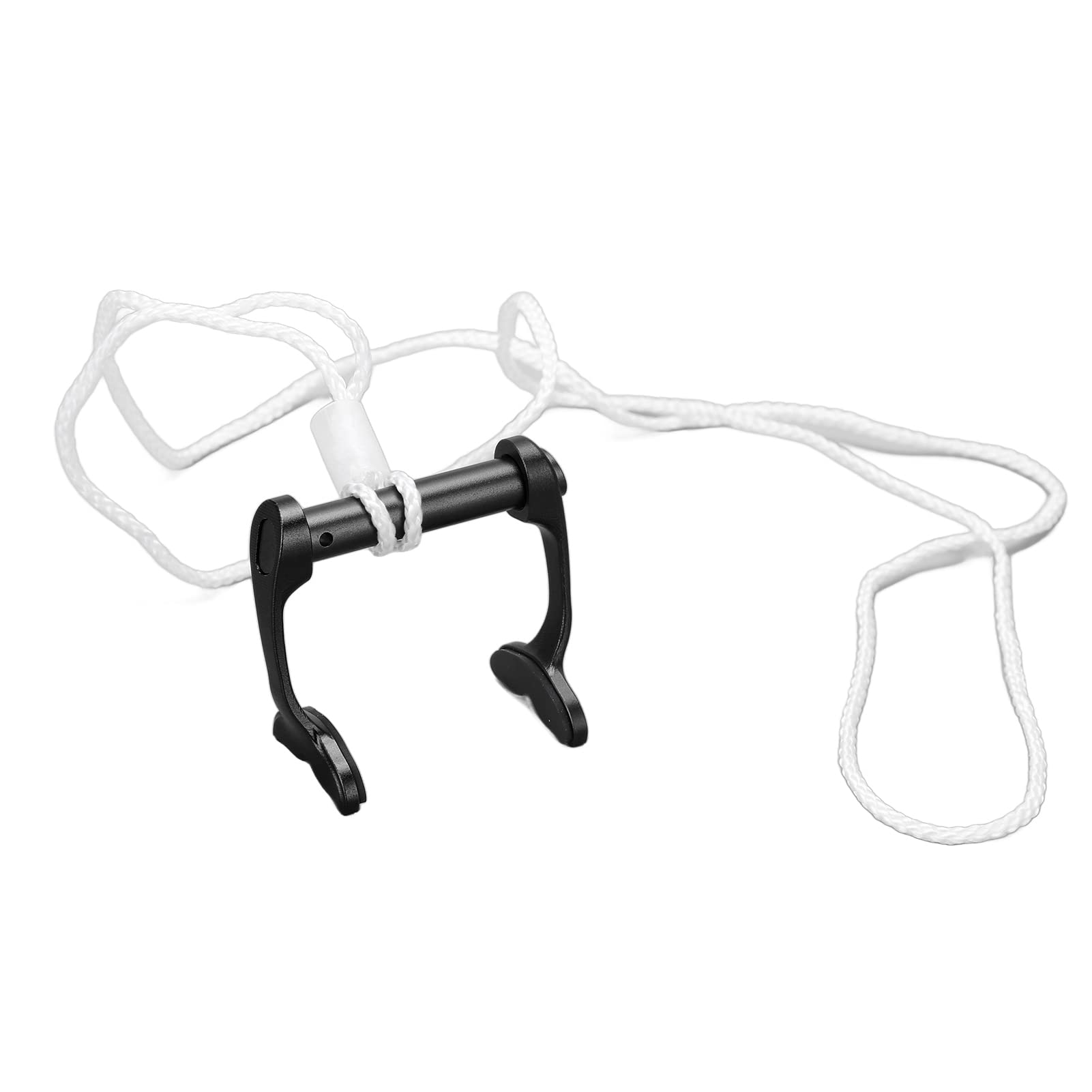 Pilipane Swimming Nose Plug Nose Clip for Swimming Accurate Diving 25 Degree Angle Adjustable Anti Lost with Neck Strap Beginner (Black)