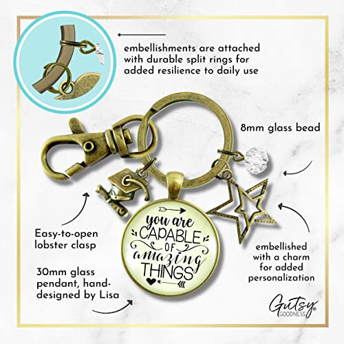 Gutsy Goodness PRKEYW005882 Graduation Keychain You Are Capable Of Amazing Things Womens Congratulations Graduate Jewelry thumb #5