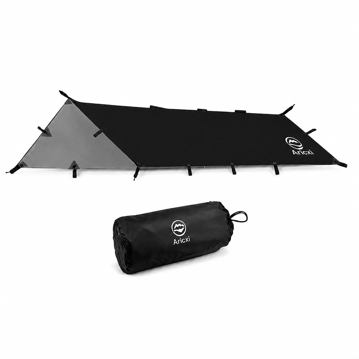 Tejido Exterior 3m x 5m, Tarp Rectangular Oxford 210D/400D con 16 Puntos Anclaje, para Camping y bushcraft