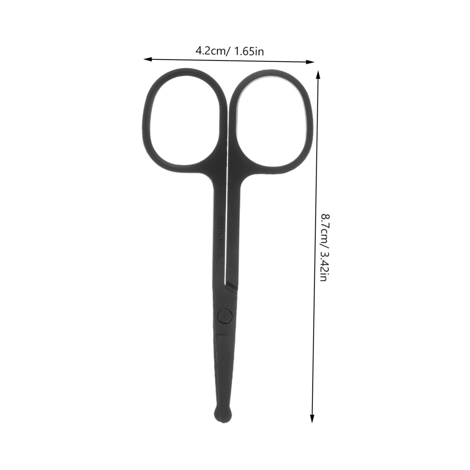 Baluue Men's Stainless Steel Nose Hair Scissors Precision Round Tip Multipurpose for Beard and Eyebrow