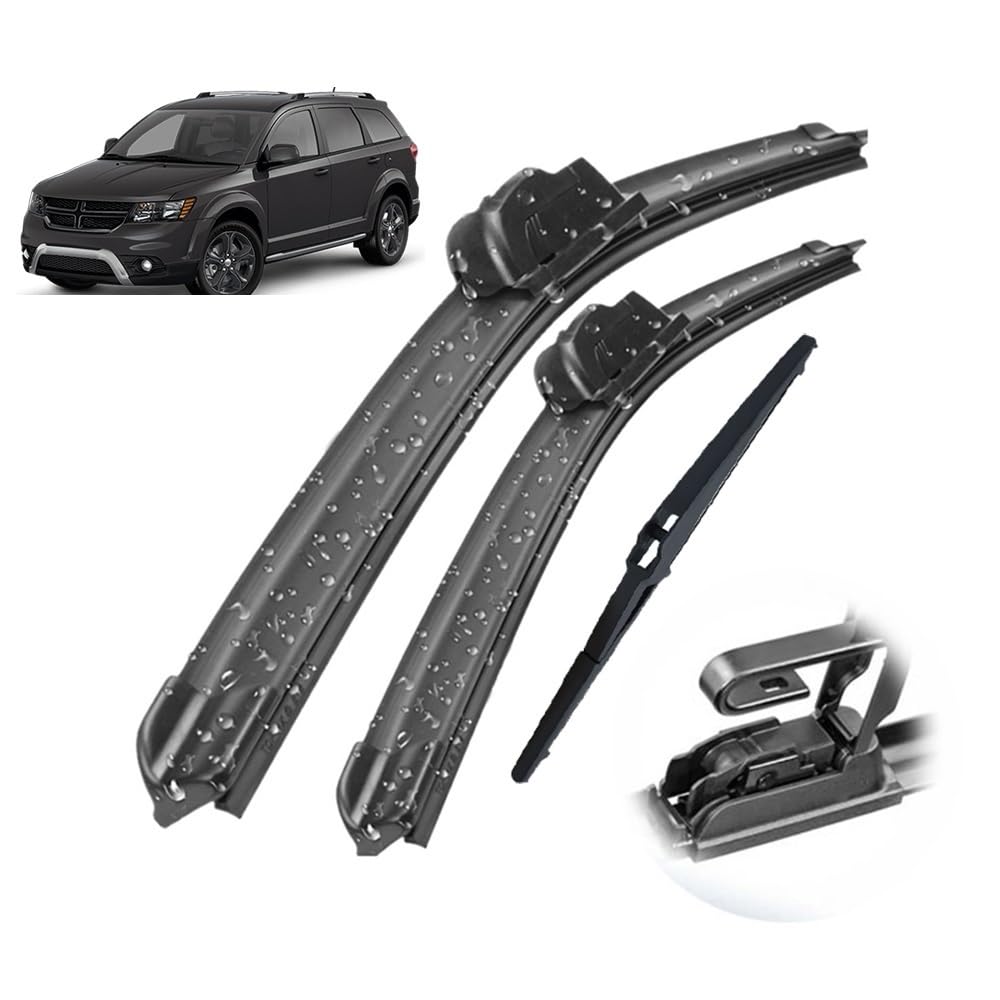 Kit di spazzole tergicristallo Anteriori e Posteriori per Dodge Journey 2008-2020, Parabrezza, finestrini, Auto, 24" 18" 12"