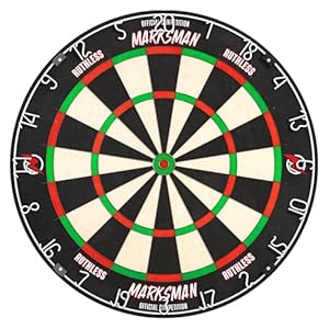 Ruthless Marksman Dartscheibe aus Sisal mit ultradünnem Draht, professionelles Design, für Dartpfeile mit Stahlspitze (DB072)
