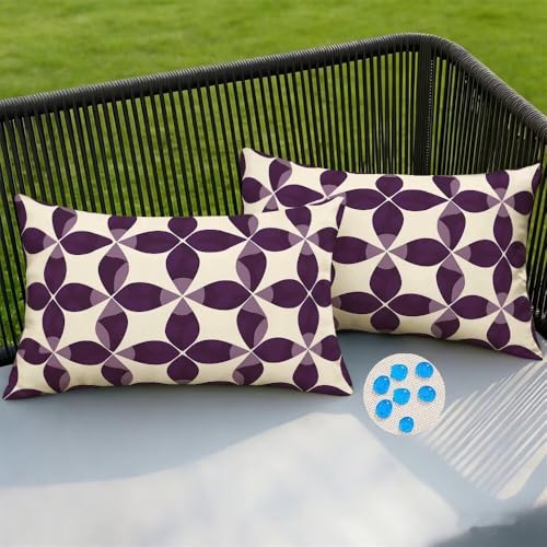 Housse coussin 50x70 cm lot de 2 rétro en polyester lin élégant