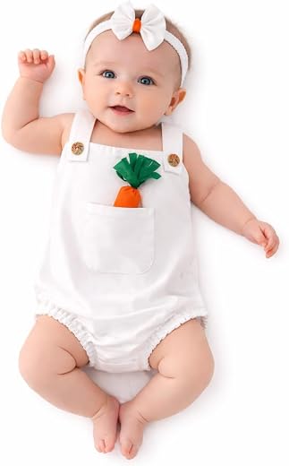 The Root And Craft Kids Birthday Photoshoot Outfit Dress Boy/Girls Romper with Fabric Carrot Born Baby Photography Photosh...