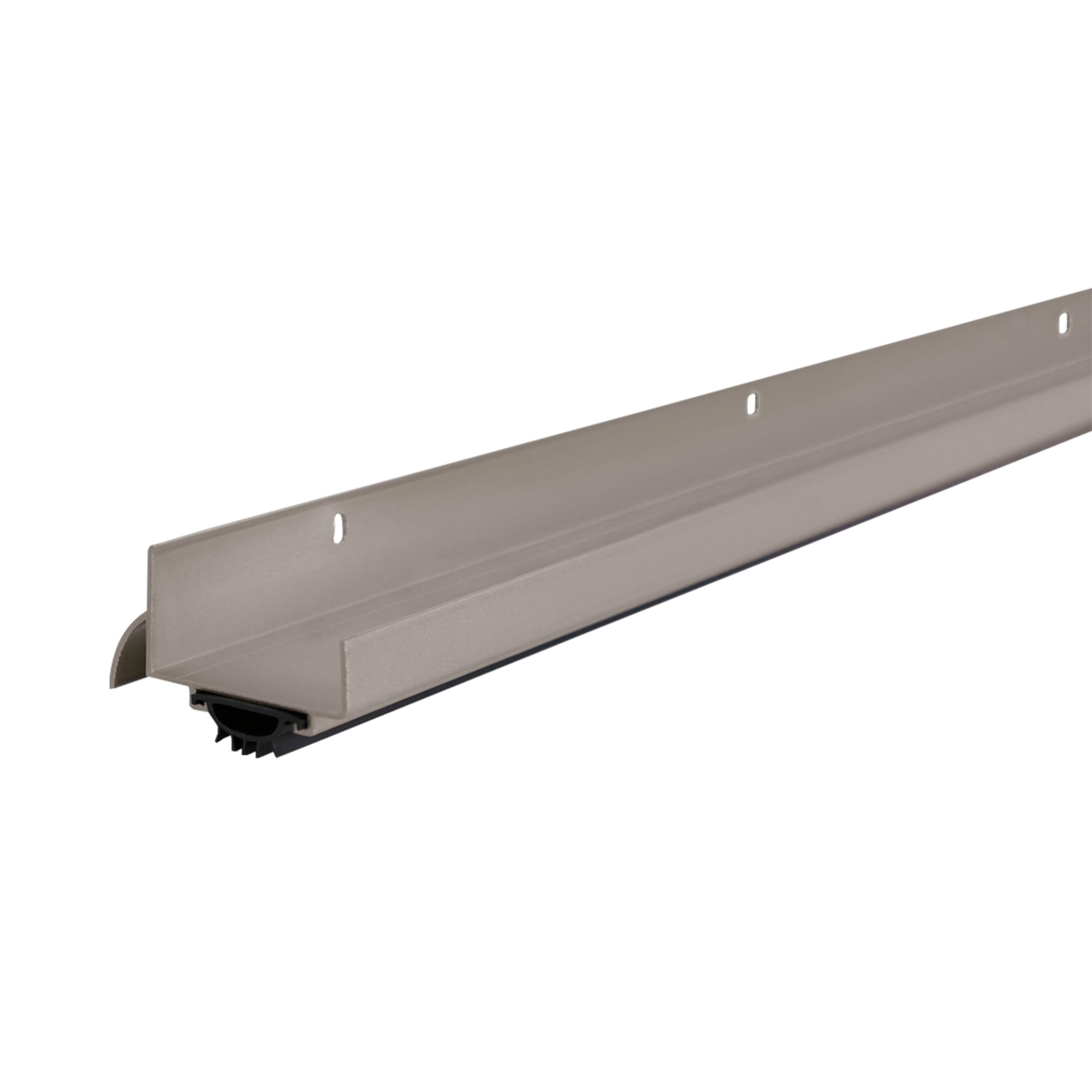 Bas de porte anti-courant d'air M-D 25710 nickel satiné avec larmier pour isolation de maison