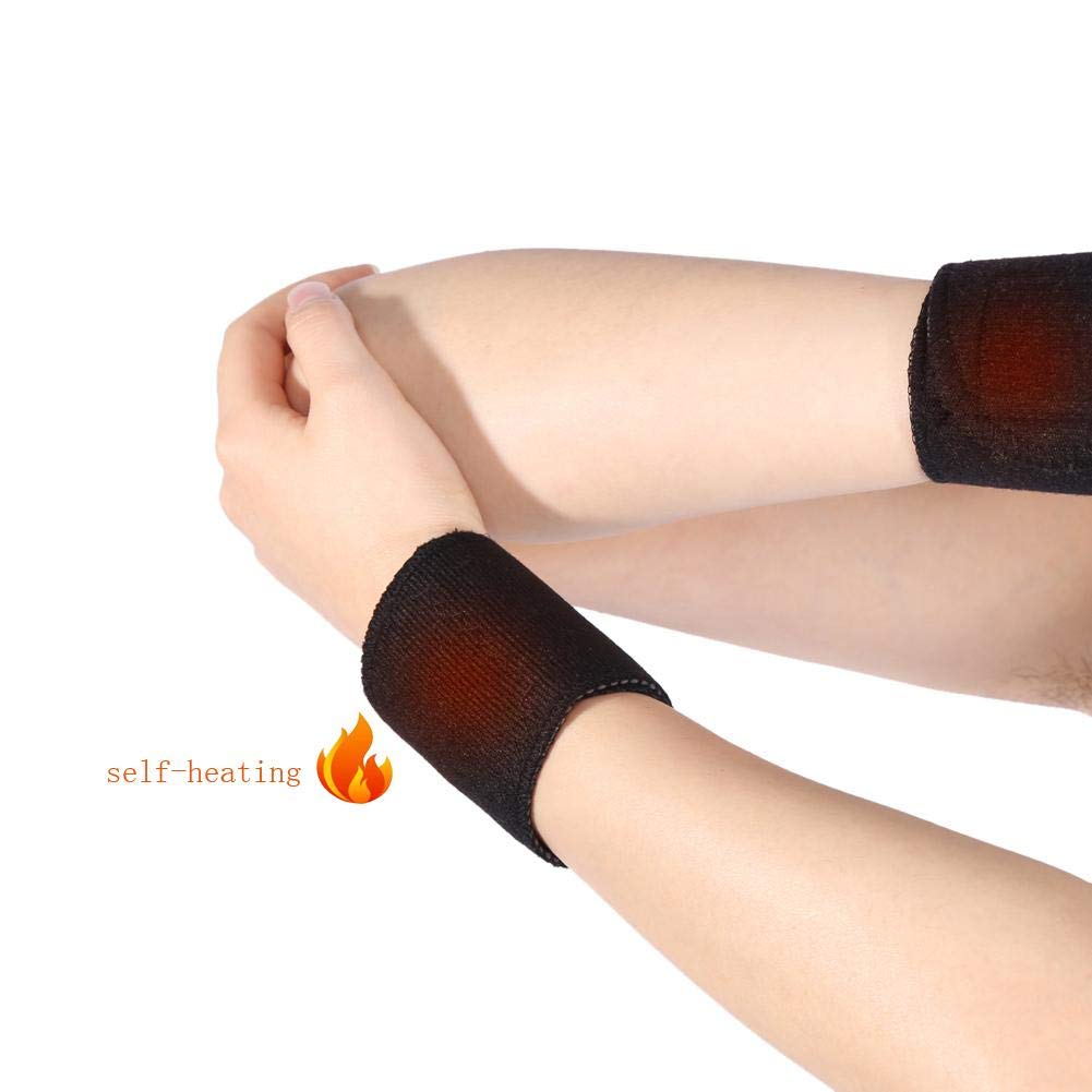 Uxsiya Wrist Support Brace 1 Pair Tourmaline Magnetic Massage Therapy Self Heating Wrist Protector Pad Pain Relieve Wrist Support Braces Suitable for Muscular Soreness and Wrist Ache - Image 4