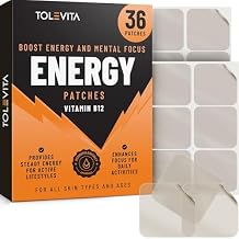 TOLEVITA Energy Patches with Vitamin B12-36 Pcs | Energy, Mental Focus & Vitality | Perfect Active Lifestyles, Fitness, Workouts, Travel & Daily Use