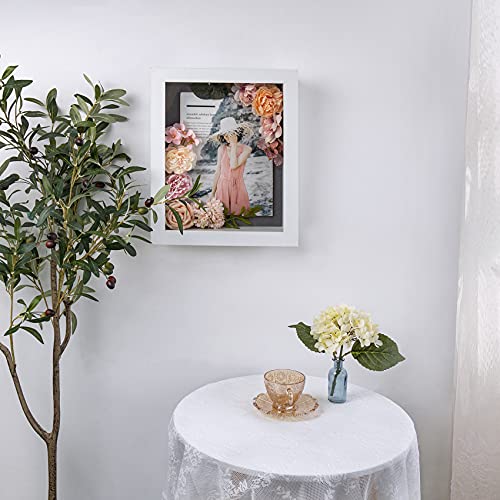 Golden State Art, 11X14 Shadow Box Frame Display Case, 2-Inch Depth, Great For Collages, Collections, Mementos, 6 Pins Included (White, 1 Pack) #TOP6