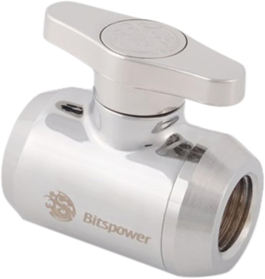 G1/4" Mini Valve with Silver Handle, Silver Shining Body