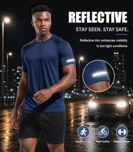 Image of Boyzn 1 or 3 Pack Men's Workout Running Shirts, Dry Fit Moisture Wicking T-Shirts, Sports Gym Athletic Short Sleeve Shirts