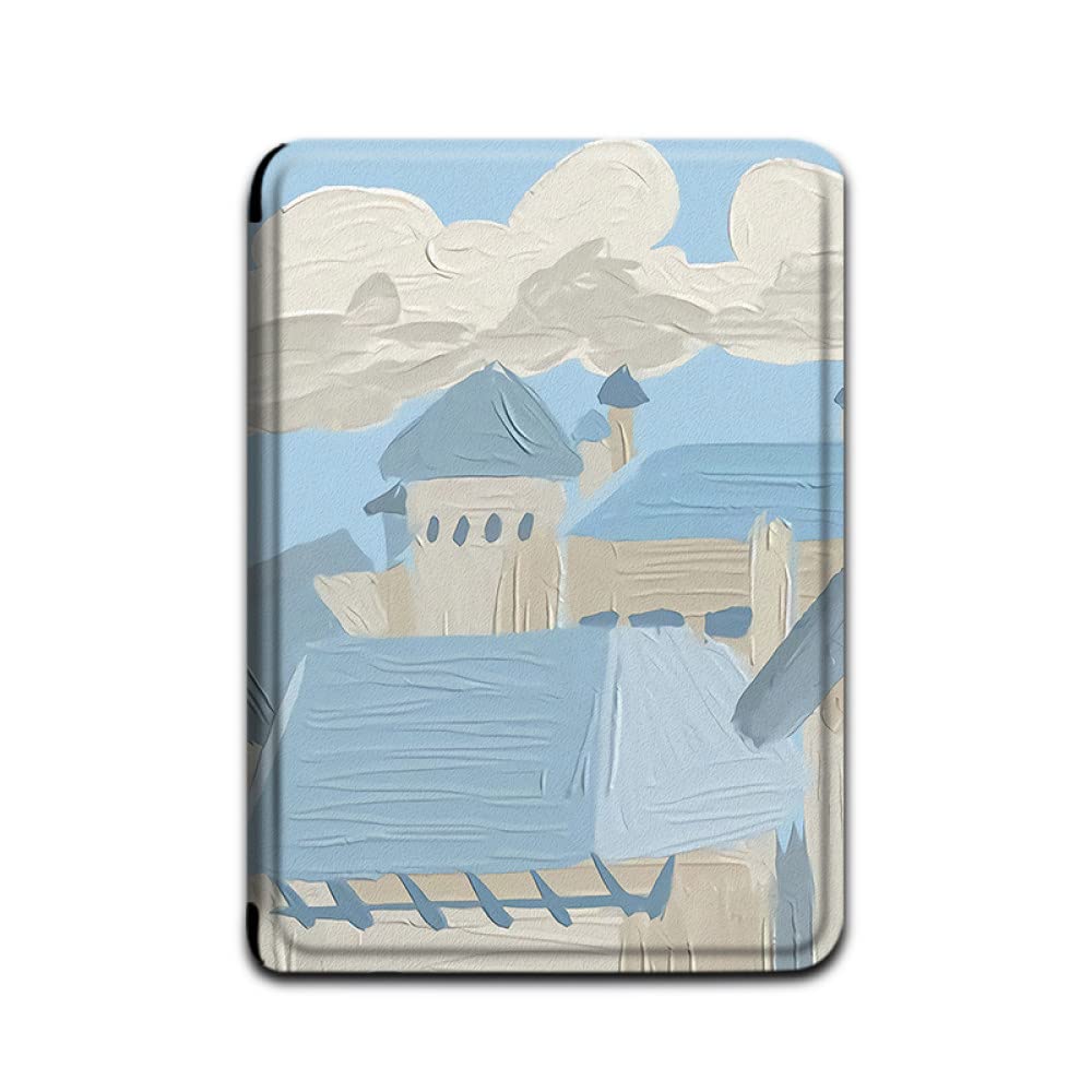 Custodia Protettiva Slimshell per Tutti i Nuovi Kindle 6 Pollici (11a Generazione, Versione 2022), Non Si Adatta a Kindle Paperwhite e Kindle 2019, Pittura a Olio Cartoon Castle