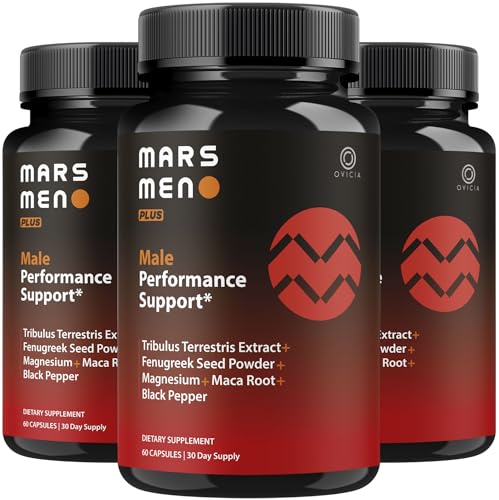 (3 Pack) Mars Men Plus Capsules - Advanced MarsMen Plus Natural Support Advanced Formula Premium for Health and Wellness, 180 Capsules for 3 Months