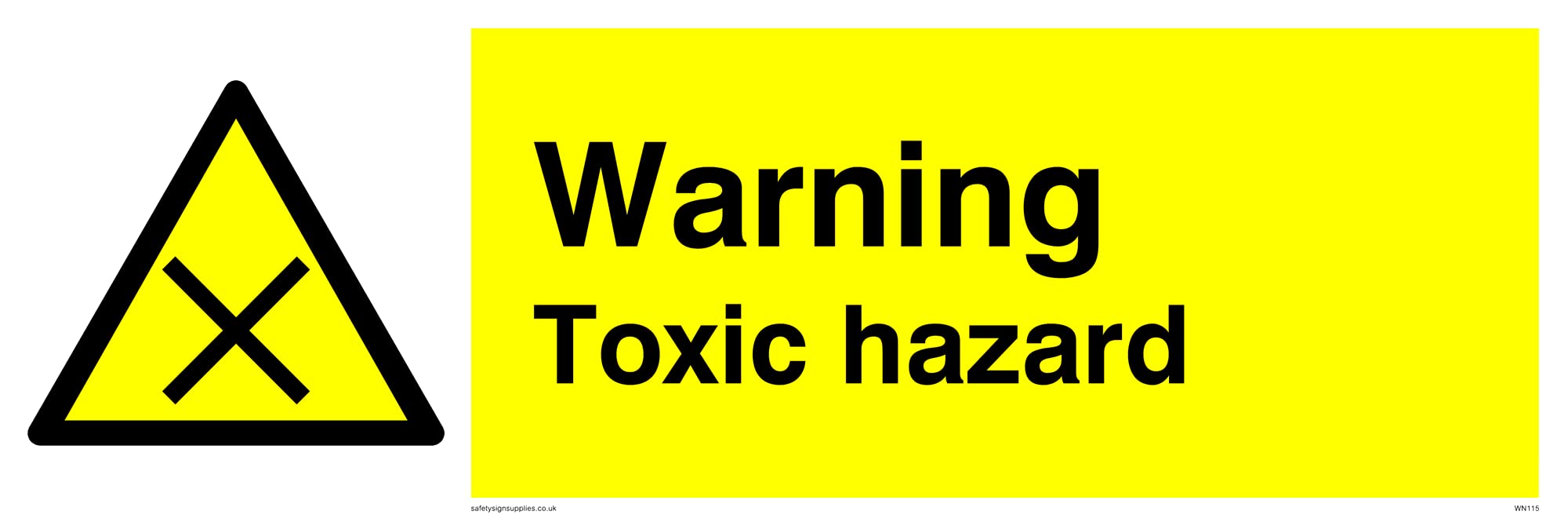 Pack of five - Toxic Hazard Sign - 300x100mm - L31