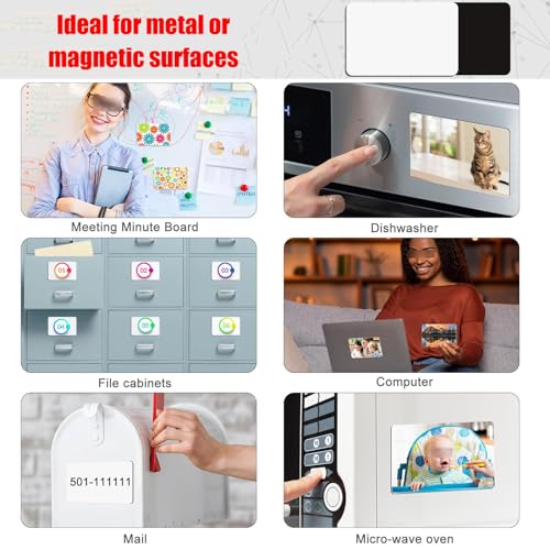 100 Set Regular Fridge Magnet Supplies - 3x2in & 3.5x2.5in for Sticker Maker, Button Press Refill, Magnet Crafting, DIY Projects, Perfect for Creative Crafts & Home Decor