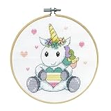 Unicorn Counted Cross Stitch Kit with Hoop