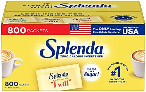 Splenda No Calorie Sweetener Value Pack, 800 Individual Packets (Pack of 1), 28.22 Ounce