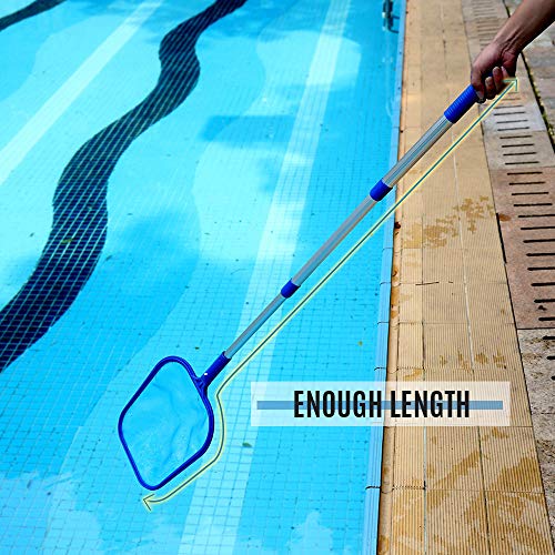 Rede de limpeza de piscina, Romacci Rede de limpeza de piscina deixa ancinho Skimmer de malha fina c