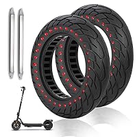 Lot De 2 Pneus Pleins 10x2.125 Pouces Bitume Pour Trottinette électrique – Increvables, Structure Alvéolaire – Compatibles SoFlow S06, Vivobike S2/S3 Max