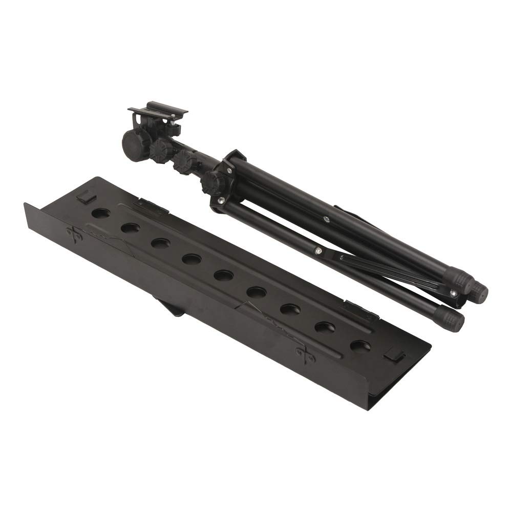 Professioneller höhenverstellbarer Notenständer aus Metall mit Stativfuß, ideal für mehrere Instrumente, Schwarz (50 x 145 cm)