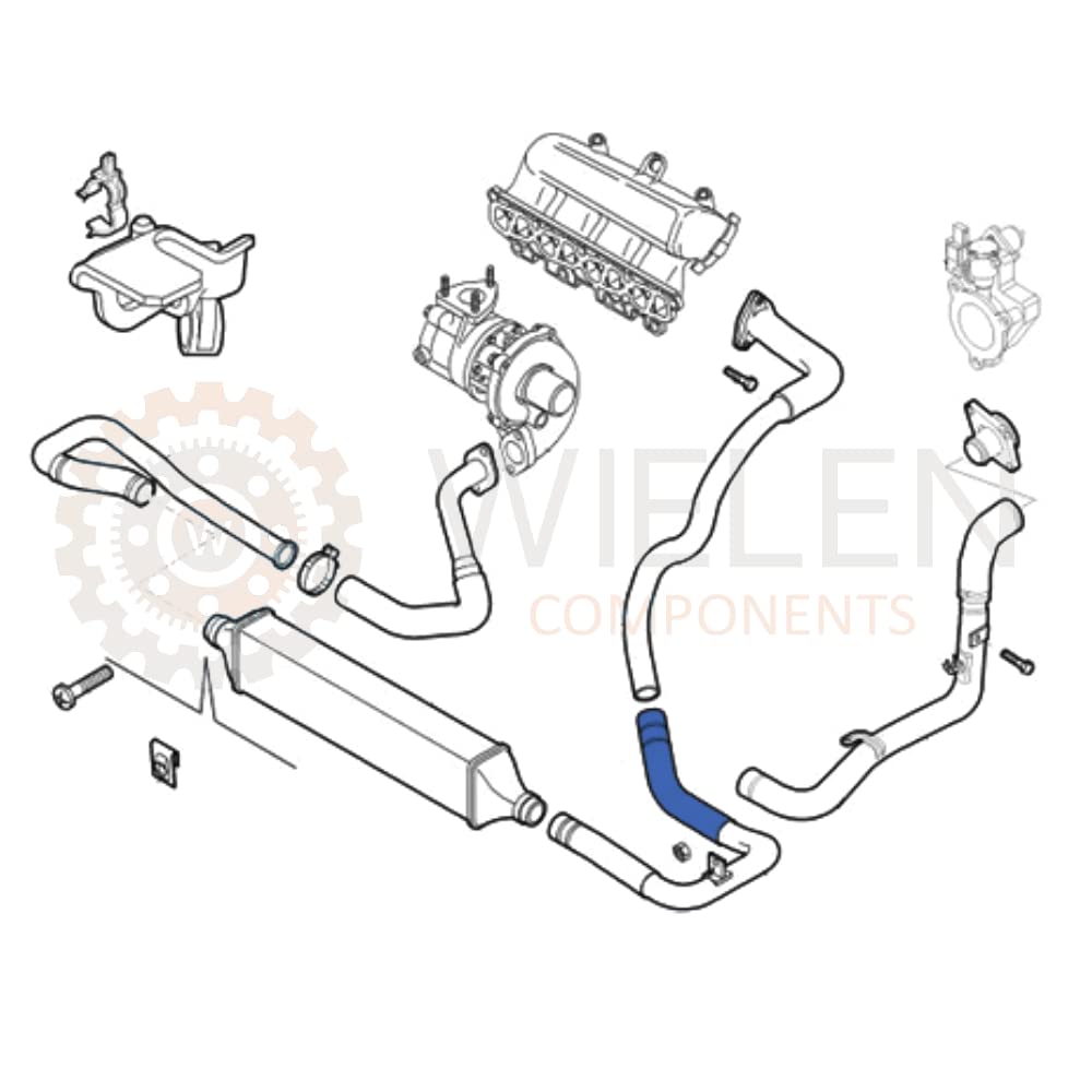 COMPATIBILE CON MANICOTTO INTERCOOLER TURBO TUBO ARIA ALFA ROMEO MITO FIAT GRANDE PUNTO PUNTO EVO 1.3 MULTIJET 55703081