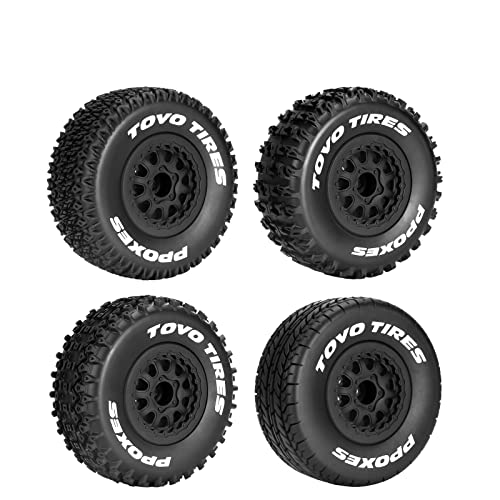 WLYEJEA 4PCS RC Short Course Truck Tire 12MM RC Wheels ...