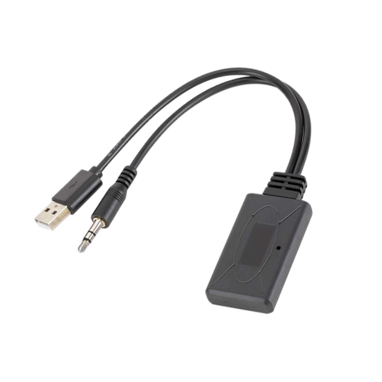 xingbaichen Bluetooth AUX Adapter USB Bluetooth 5.0 Receiver 3.5mm Wireless Audio Adapter for Car PC Headset, Speakers, Portable Wireless Streaming (1pack)