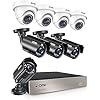 ZOSI 8CH 1080P Security Camera System Outdoor,H.265+ 8-Channel HD-TVI 5MP Lite Video DVR Recorder with 8X HD1080P Weatherproof CCTV Cameras,Night Vision,Motion Alert, Remote Access(No HDD)