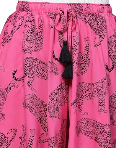 Image of B STORIES Women's Ultra-Soft Printed 100% Viscose Culotte Shorts | Soft Casual High Waist Lounge Shorts | Girls Ladies Stylish Quirky Casual Summer Beach Bottoms (S-XXL)