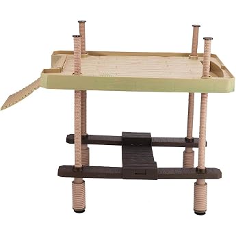 Pssopp Reptile Climbing Stage Aquarium Turtle Pier Floating Platform for Frogs Newts and Salamanders Decoration and Accessories