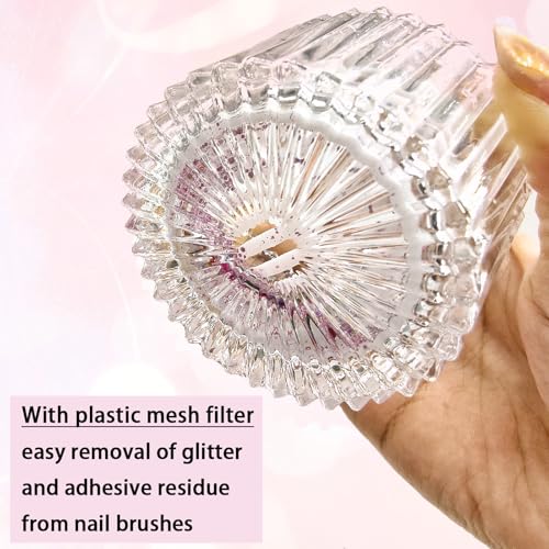 Monomer Dish Dappen Dish for Monomer Large Nail Cup for Nail Monomer Liquid Glass Nail Brushes Cup for Acrylic Liquid Powder Nail Glitter Gel Polish Remover Holder for Nail Salon Nail Art Business