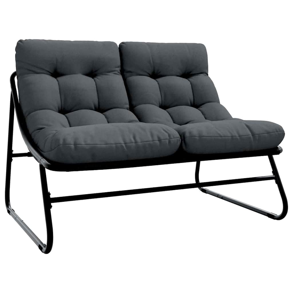Banc de jardin noir moderne créez un coin de détente chaleureux à deux