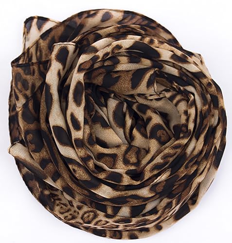 INOGIH Women Print Florals Shawl Wraps Lightweight Scarfs - Fashion Leopard Print Sunscreen Shawls Holiday Scarf for Travel3