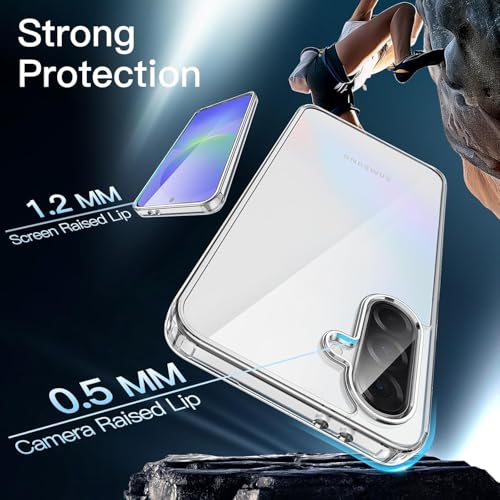 Image of REALCASE Silicone Samsung A36 5G Back Cover Case, Scratch Resistant Protective Crystal Clear Transparent Shock Proof Bumper Back Cover Case for Samsung Galaxy A36 5G