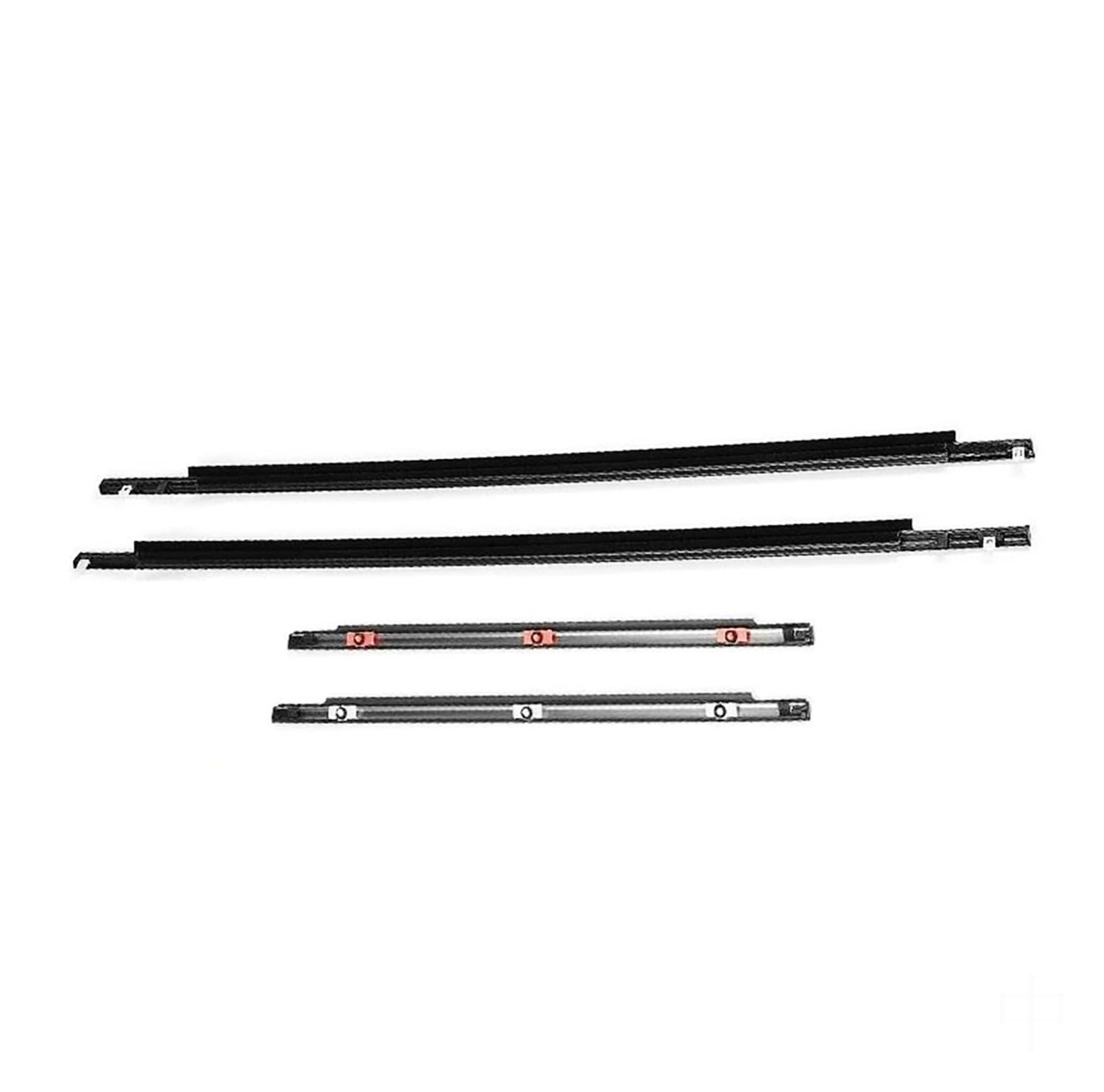 Qdouimoo One Color Beltline Molding For Toyota Fj For Cruiser 2007-2014 Front Rear Black Outer Window Weatherstrip 4Pcs