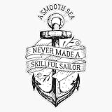 A Smooth Sea Never Made A Skillful Sailor Bumper Sticker Vinyl Decal 5'