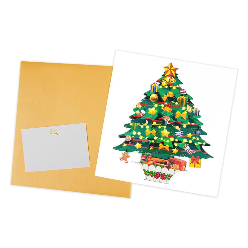 Fassory 3D Pop up Decorative Christmas Card, Handmade Christmas Tree Card (Christmas Tree), Multicolor - Image 4
