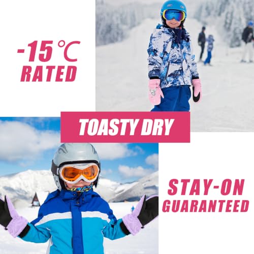 Image of SATINIOR Kids Snow Mittens Ski Gloves