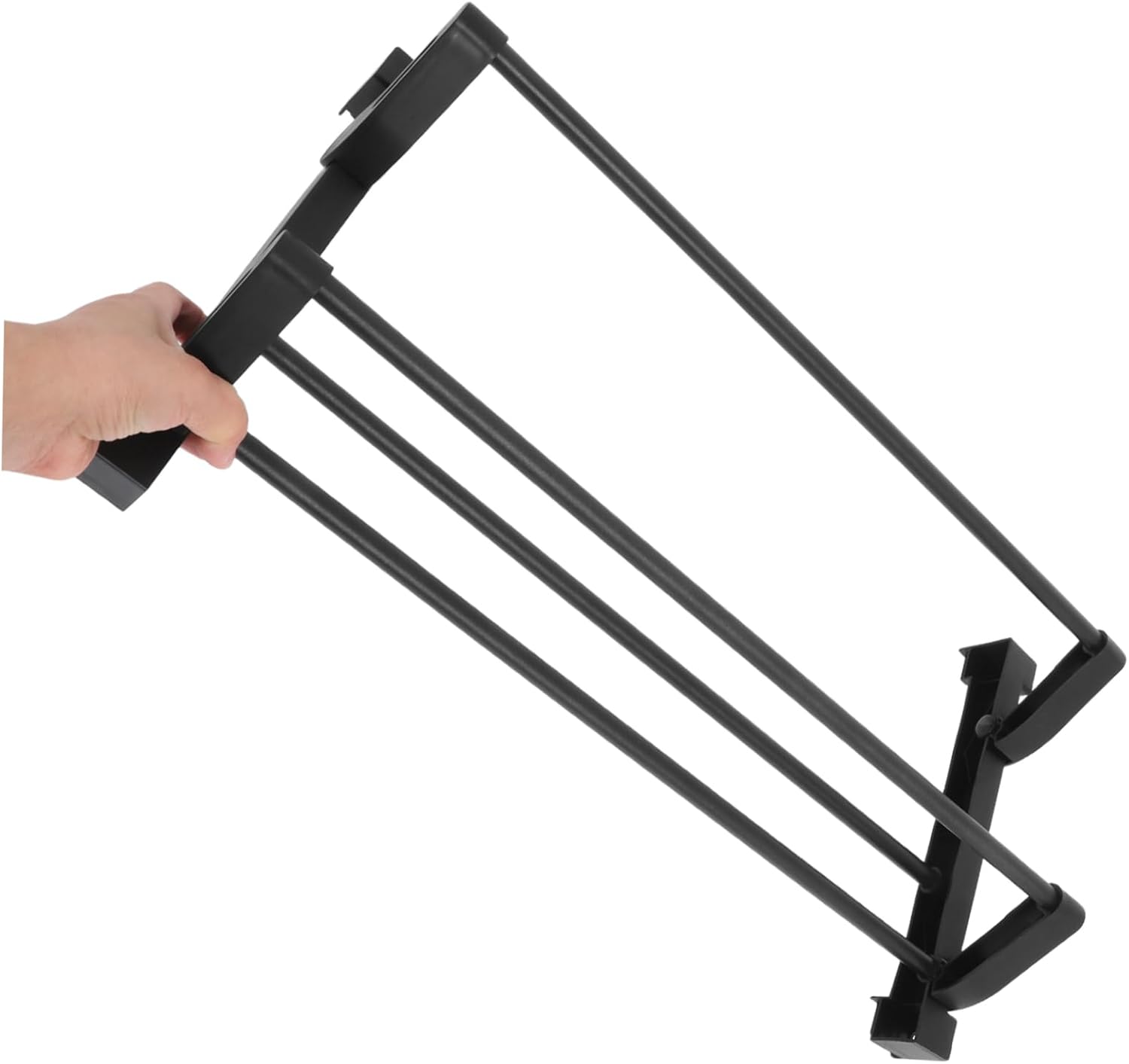Cabilock Foldable Wall-Mounted Shoe Rack Space-Saving Doorway Entryway Holder No-Drill Plastic Metal Rv Shoe Storage Rack