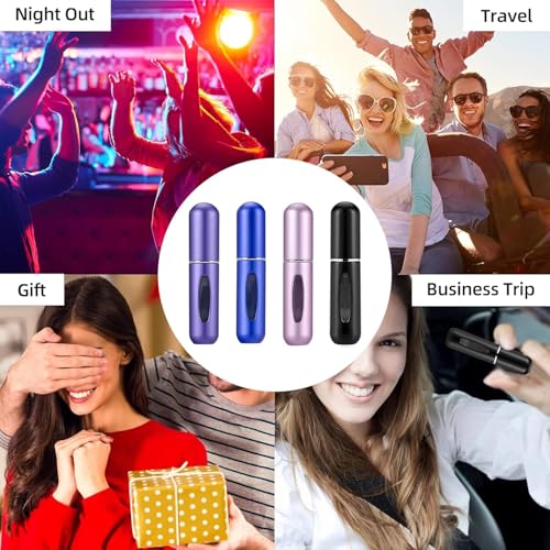 NORZIN Refillable Perfume Atomizer Bottle 5ml Multicolor 2-Pack - Image 7