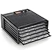 Excalibur 5-Tray Electric Food Temperature Settings and 26-hour Timer Automatic Shut Off for Faster and Efficient Drying Includes Guide to Dehydration, Black