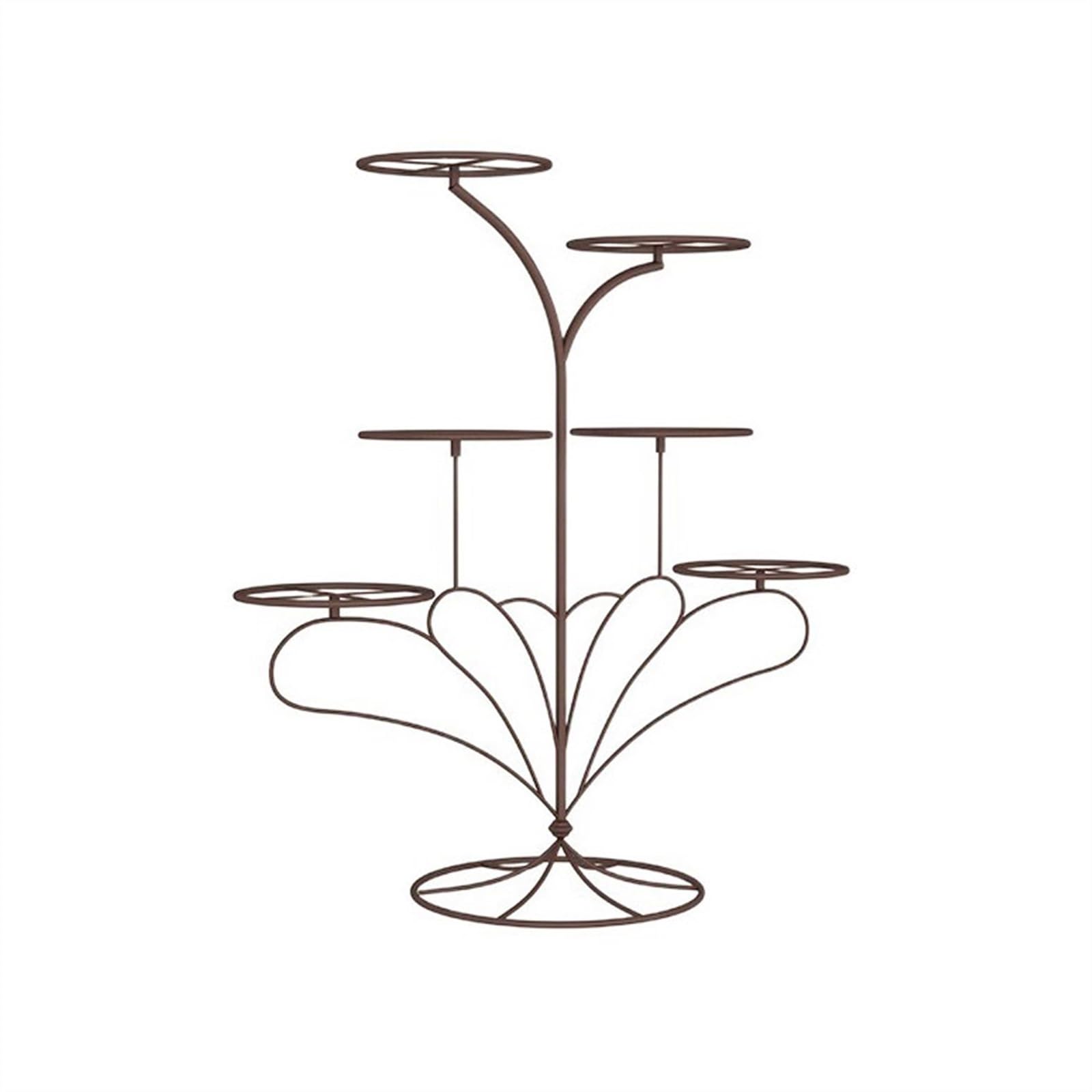 Bx9rE7tK3g Cake Stand Iron Dessert 6-story Large Capacity Cake Rack Display Wedding Decoration Cake Display Stand(Bruin)